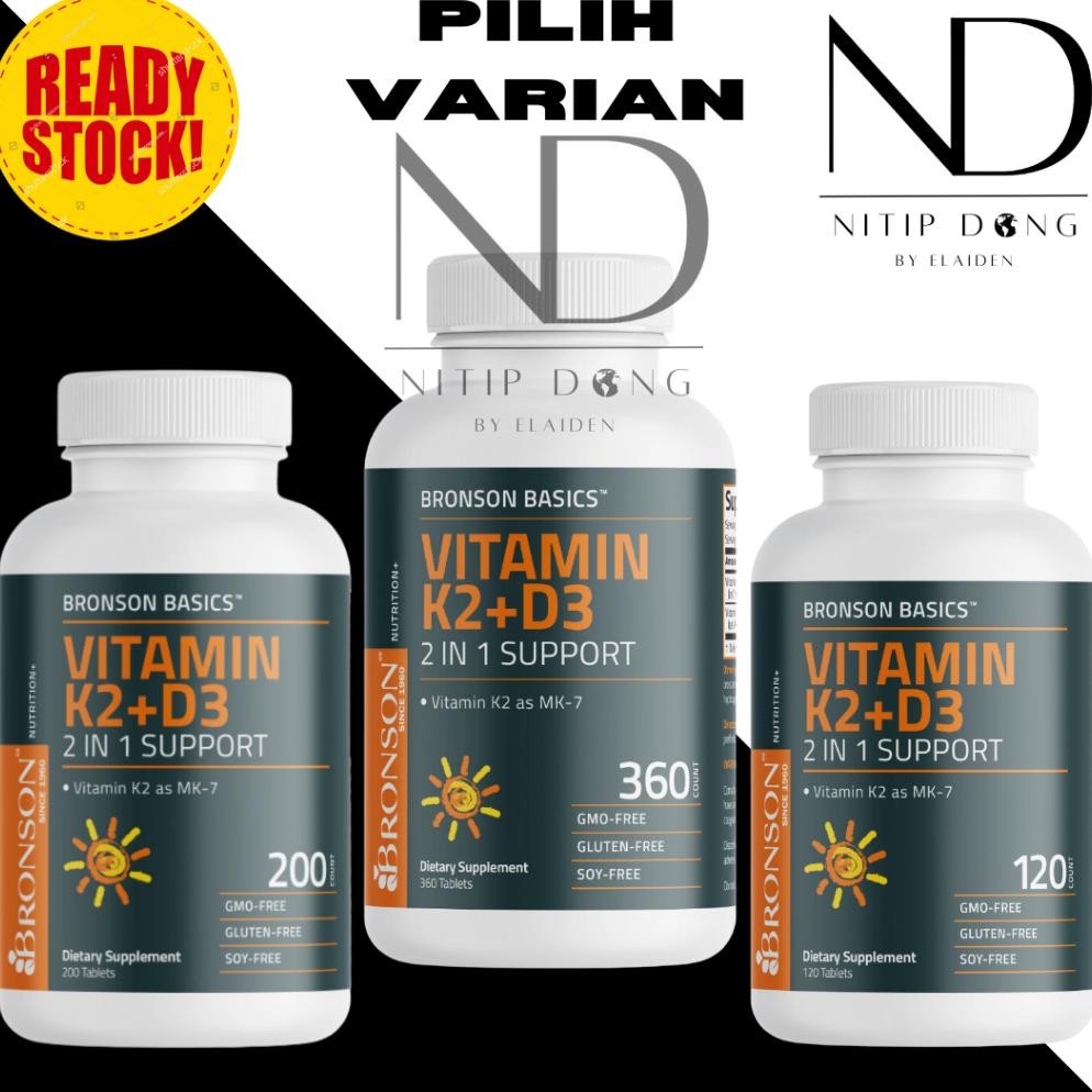 Bronson BASICS Vitamin D3 K2 5000IU 90MCG