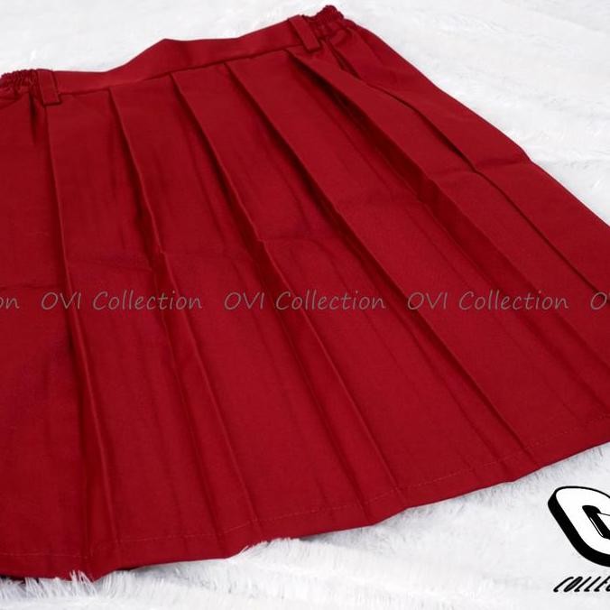 seragam sekolah rok pendek sd-rok sd merah pendek