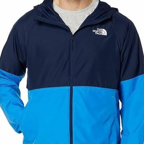 JAKET HIKING TREKKING THE NORTH FACE FLYWEIGHT HOODIE MENS BLUE
