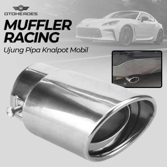 DF47 }} Ujung Pipa Knalpot Mobil Racing - Silver