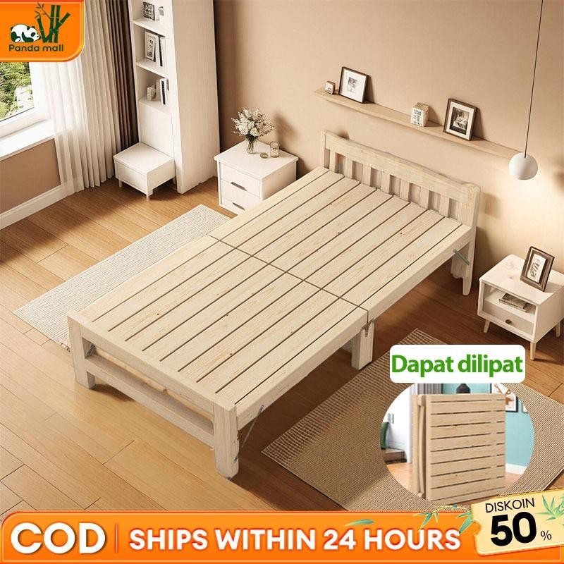 Dapat Dilipat Tempat Tidur Lipat Kayu Solid Ranjang Kayu Dipan Tempat Tidur Dipan Kayu Divan Kayu