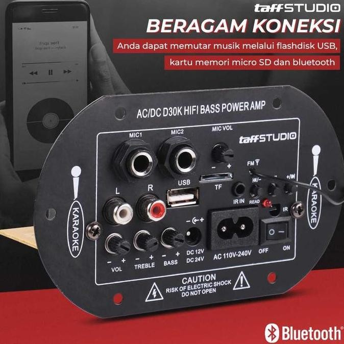 DF149>> Kit Power Amplifier Mono Subwoofer Bluetooth 35W DC 12/24V 220V