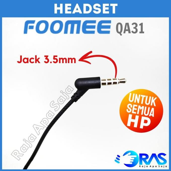DF384>> HEADSET FOOMEE QA41 Full Bass - Earphone Hetset Handset Hendset Henset