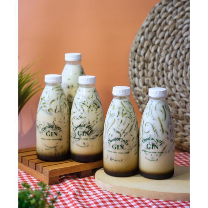 Cendol Jelly Gin 350 ml, Isi 5 - Cendol Jelly Tanpa Santan, Cendol Jelly Suji Pandan, Cendol Susu, C