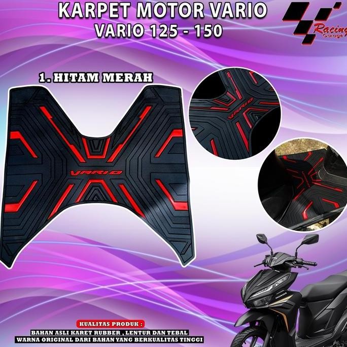 Karpet Vario 125 150 Abs Cbs Iss Old New Alas Kaki Bordes Pijakan  Tatakan Motor Anti Licin Accecori