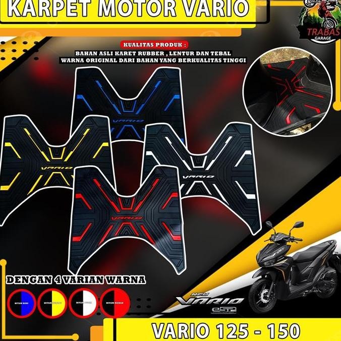 Karpet Vario 125 150 Abs Cbs Iss Old New Alas Kaki Bordes Pijakan Tatakan Motor Anti Licin Accecorie
