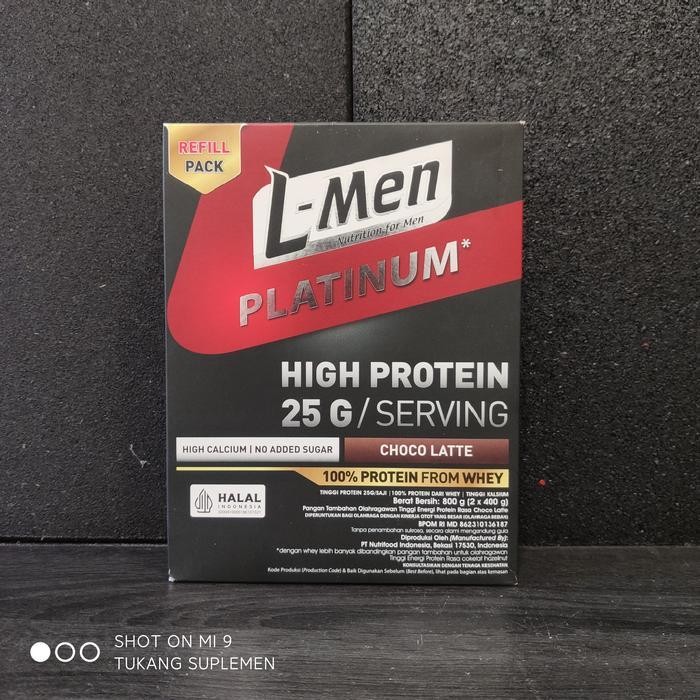 L-Men LMen L Men Platinum 800gr 800 gr Choco Latte Whey Isolate Refill