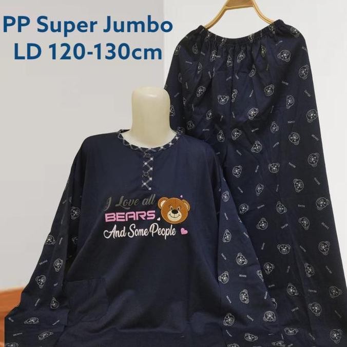 Babydoll Super Jumbo Pp 4L Lengan Panjang Bahan Kaos Ld 130Cm Gambar Bordir Dan Sablon Hijab Dan Jil
