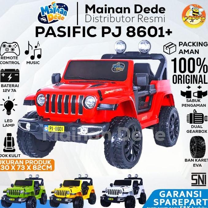 Mainan Mobil Aki Anak Jeep Rubicon Pasific Pj8601 Pj 8601