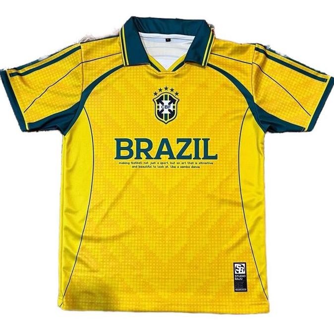 STB JERSEY BRAZIL FANTASY VINTAGE/JERSEY RETRO/JERSEY NEGARA/JERSEY CLASIC/JERSEY VINTAGE/JERSEY FAN