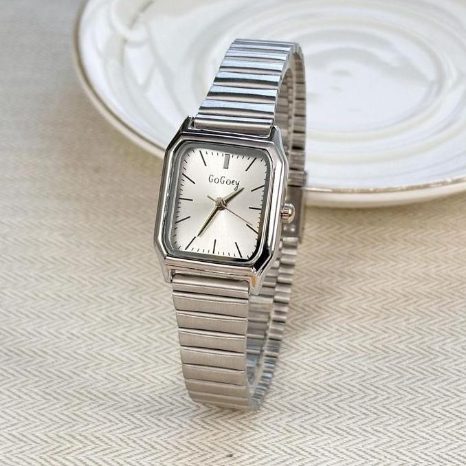 Mocca Jam Tangan Wanita Gogoey Ks02 Fashion Elegant Watch Stainless Silver Gold