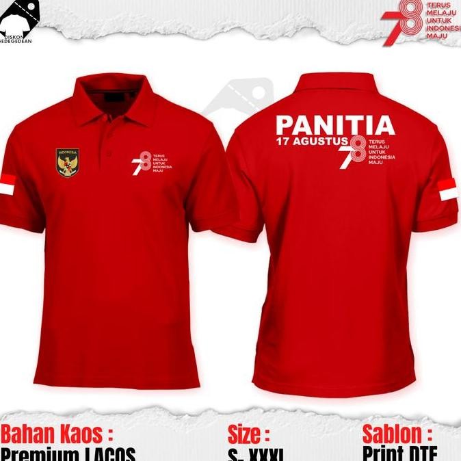 DY107 >> POLO SHIRT HUT RI KE 78 - KAOS KERAH HUT RI 78 - KAOS KEMERDEKAAN 1