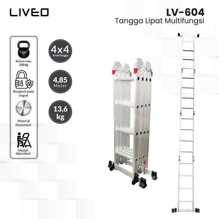 Tangga Multipurpose 4.6 Meter, Tangga 4 Meter, Tangga Multifungsi