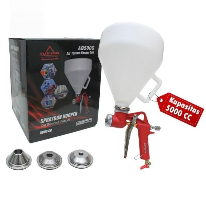 MYMO- YUKIDO Hopper Gun - Spray Gun Texture TABUNG PLASTIK 500CC spray gun tekstur