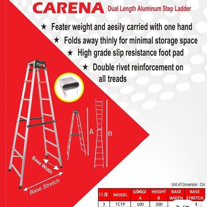 Tangga lipat alumunium 1,5 meter Talux Carena 1.5 Meter