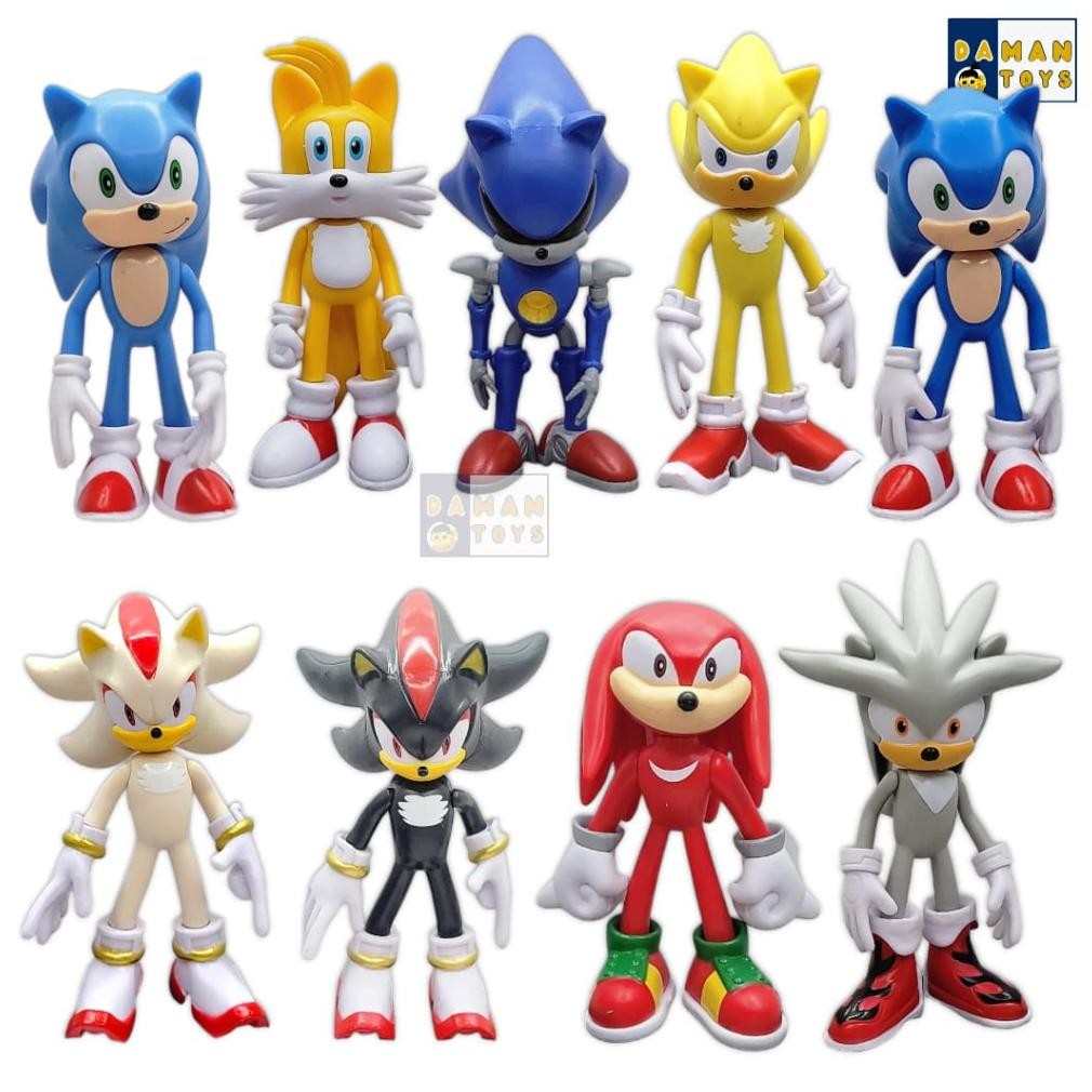 TERLARIS SONIC the Hedgehog Figure Sonic Shadow Knuckles Tails Sonic Figure Siap kirim