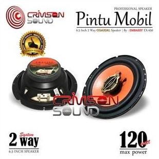 Promo Speaker Coaxial 6,5 Inch Pintu Mobil EMBASSY EX-650 Bass COD