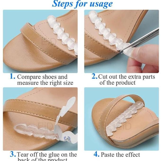 Promo Isi Sepasang Insole Sepatu Wanita Grips Sepatu Penahan Sepatu Kebesaran Insole Sepatu Kebesara