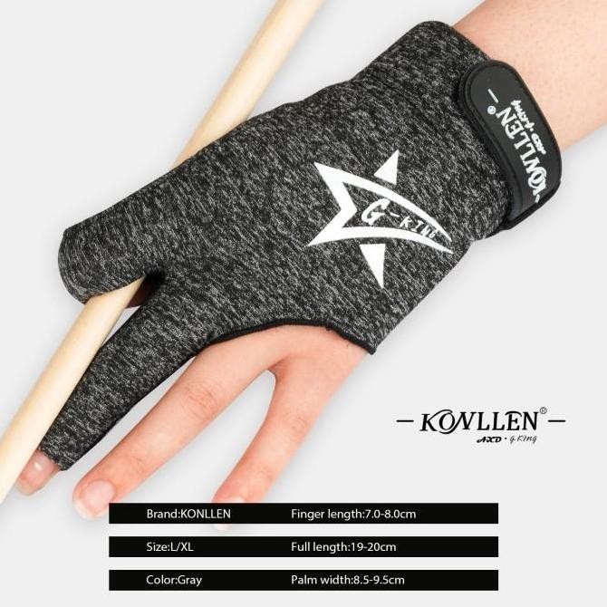 Konllen Glove Sarung Tangan Billiard Size L & XL Original