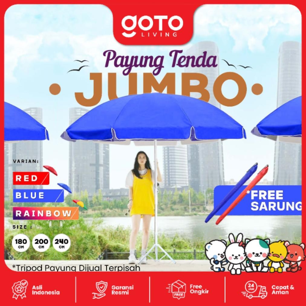 Goto Sunflow Payung Tenda Jualan Pantai Cafe Outdoor Besar Jumbo