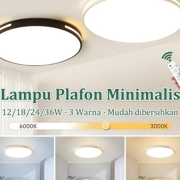 Codlampu Plafon Minimalis Ern Lorong Dekorasi Bulat Pvc 12182436 Watt 3 Warna Kecerahan Yang Bisa Di