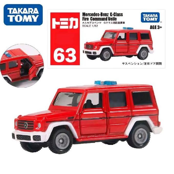 Tomica Reguler 63 Mercedes Benz G Class Fire Command Vehicle Takara Tomy Original Diecast Mainan Mob