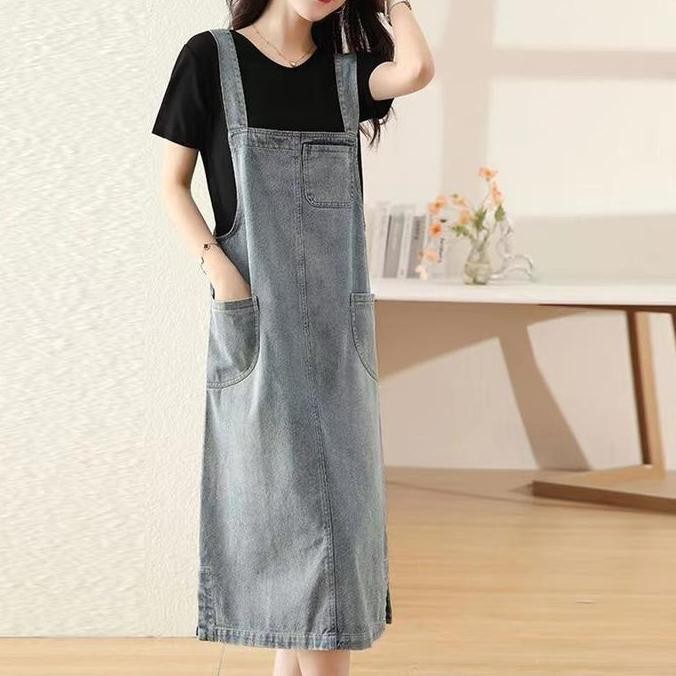 Promo Rok Jeans Korean Style Overall Wanita Jumpsuit Overall Pita Belakang Overall Vintage Baju Kodo