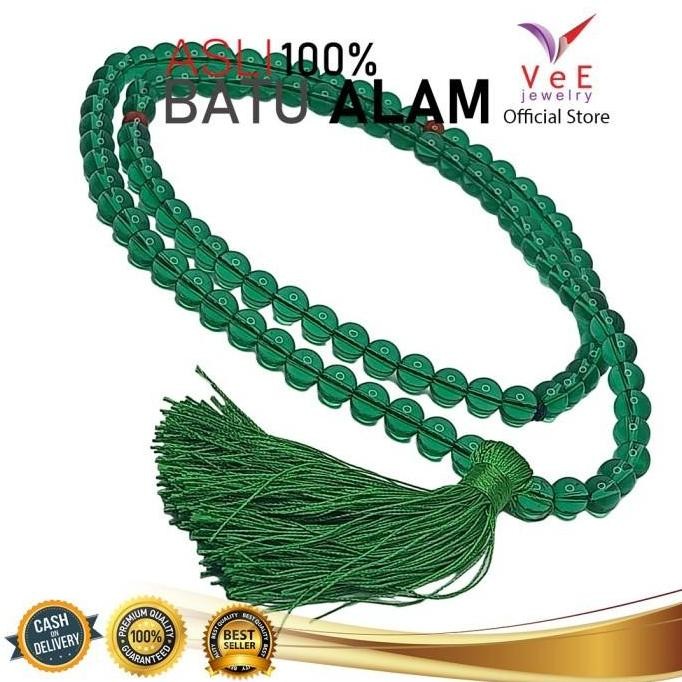 READY STOCK TASBIH 99 BUTIR BATU GIOK CHINA ASLI 8MM NATURAL- VEE KALUNG MUSLIM 