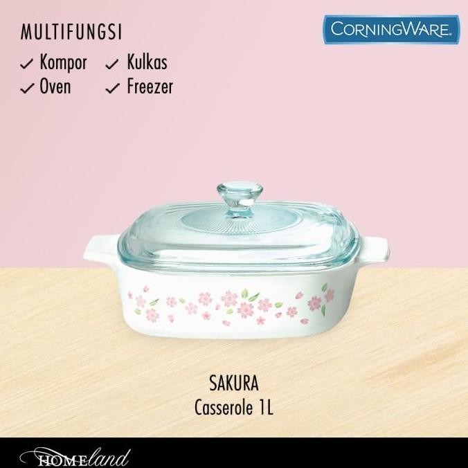 Corningware Sakura Casserole / Panci Kaca