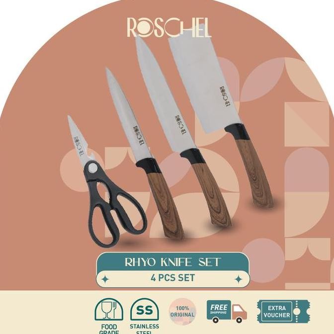 ROSCHEL Pisau Dapur RHYO 4 Pcs Set