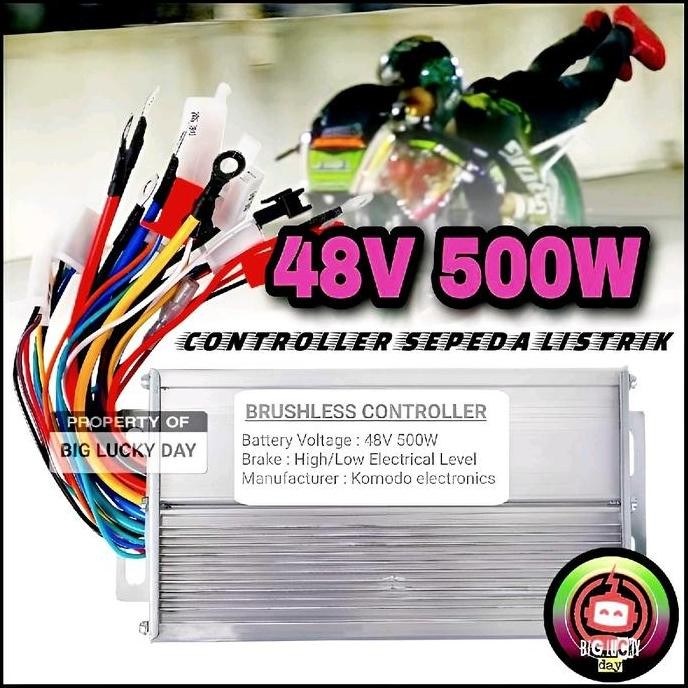 CONTROLLER SEPEDA LISTRIK UNIVERSAL 48V 500W KONTROLER CONTROLER 48VOLT 500WATT MODUL BOX MESIN PENG