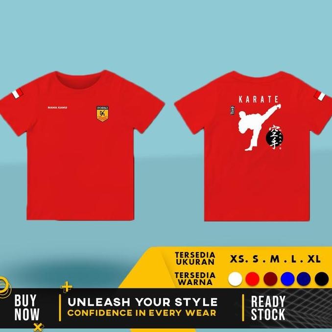 KAOS BAJU KARATE CLUB ANAK BISA REQUEST NAMA Fashion