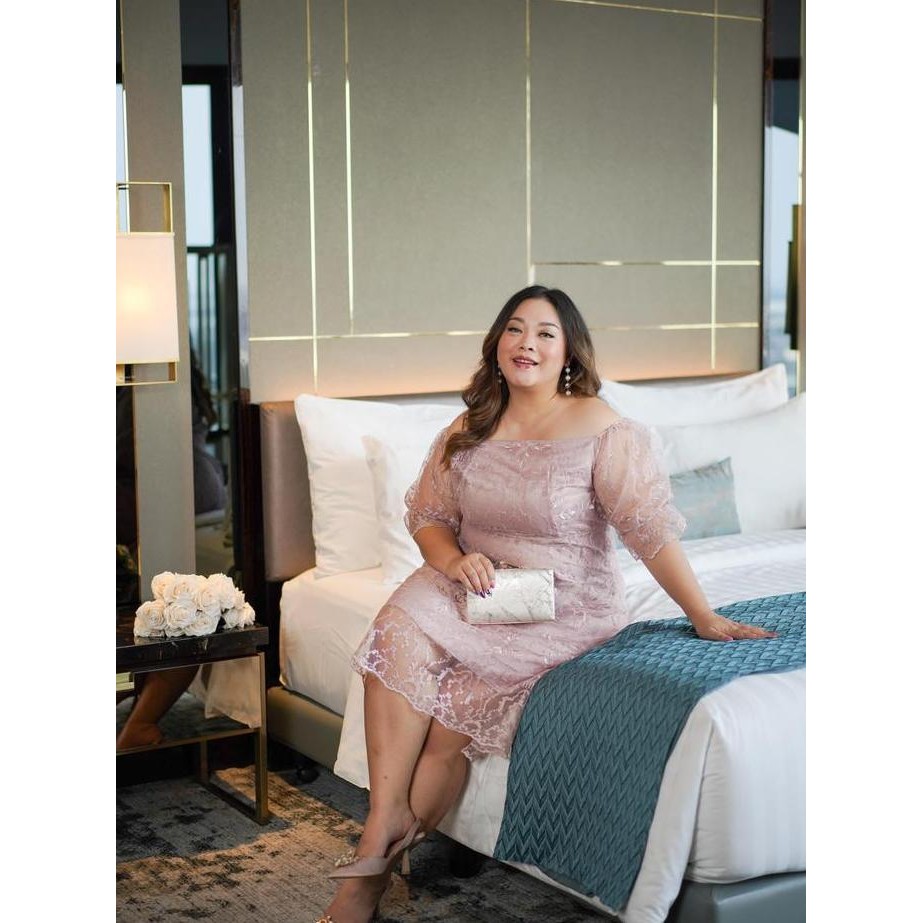 Miss Nomi - Daniela Dress Pesta Jumbo / Baju Wanita Bigsize / Gaun Dress / Party Dress / Dress Pesta