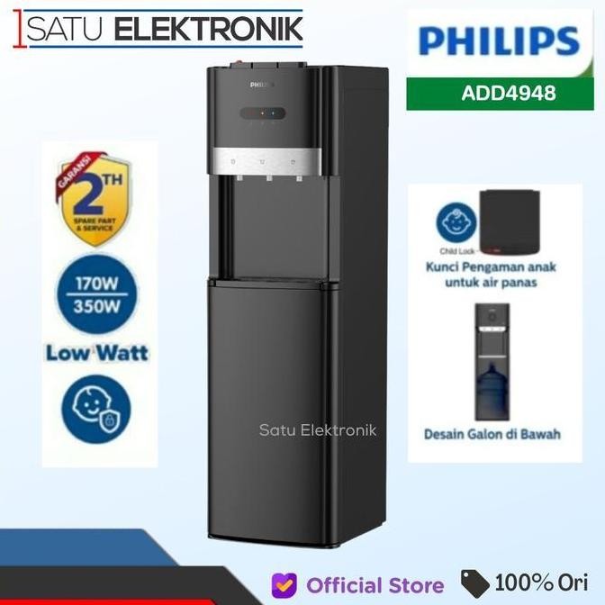 PHILIPS ADD4948 Dispenser Galon Bawah | ADD 4948 - ADD4948 Hitam