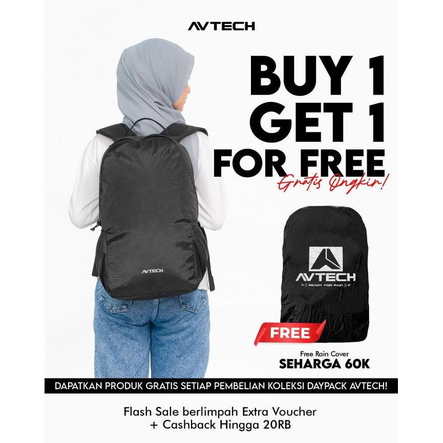 FYP // Vir@l AVTECH - Tas Ransel Daypack Laptop Harian Sekolah Kerja Travel Bag Lifestyle 20 Liter -