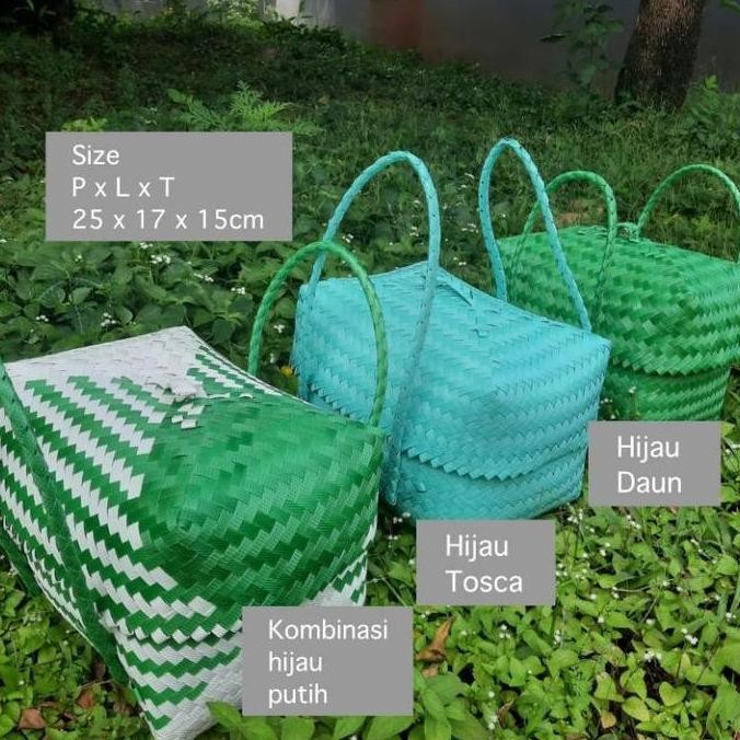 NEW STOK Keranjang Anyaman Plastik / Tas Anyam Plastik / Tas Bingkisan