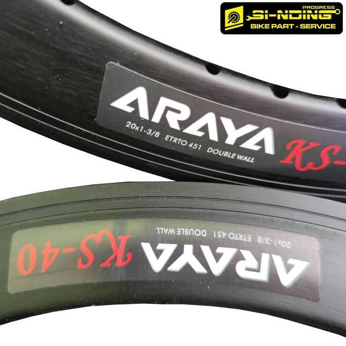 Velg Rims Sepeda Araya 20 1 3/8 Lubang 32 Hole Etrto 451 Velg 22 Inch