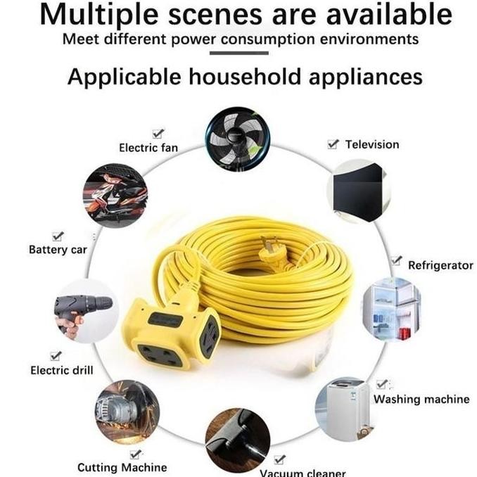 VELDORA- Kabel Listrik Gulungan Roll Dengan Saklar 30/20/10/5 Meter Original kabel gulungan roll col