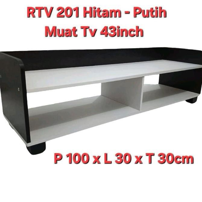 RAK TV MINIMALIS MEJA TV SERBAGUNA Furniture Tipe RTV 201  PANJANG 100CM MUAT 43INCH