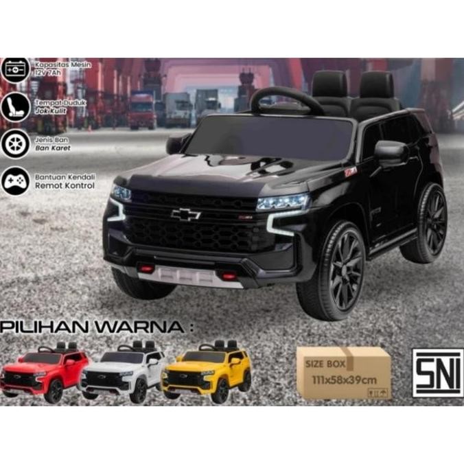 Mobil Remote Control Mainan Anak Mobil Aki Ban Karet Lisensi Chevrolet