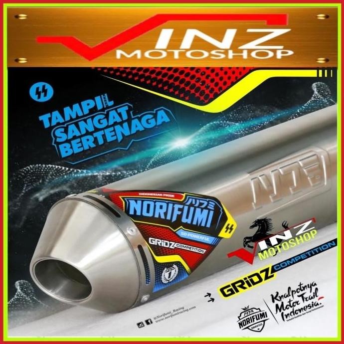 KNALPOT NORIFUMI GRIDZ KOMPETISI KLX CRF 150 S BF WR 155 ORIGINAL 100%