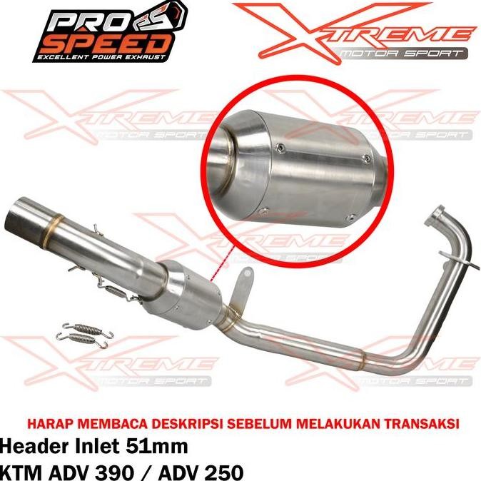 Header / Pipa Knalpot Prospeed For KTM 390 / 250 Adventure Stainless