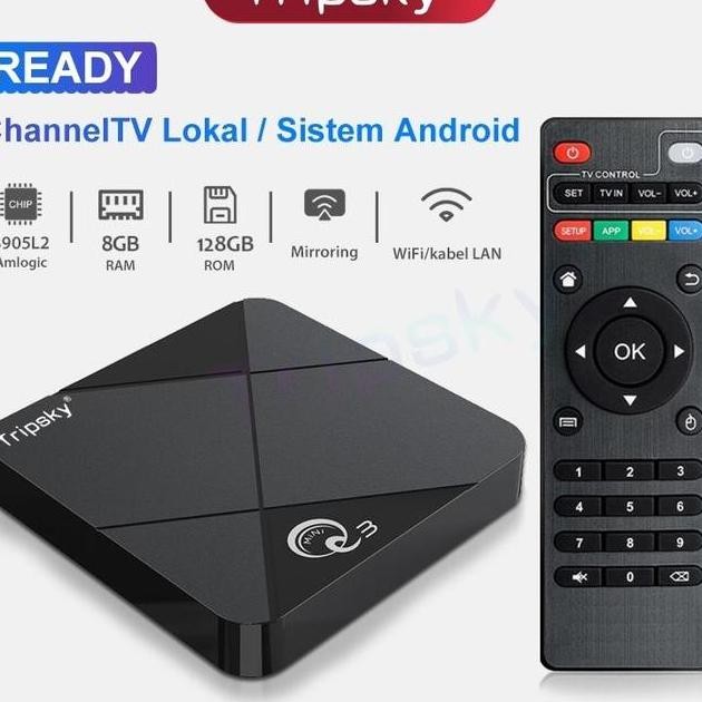 Tripsky Tv Box Android14 Miniq3 Android Tv Box Wifi 4K Dengan Ram8Gb Tv Box Wifi Bluetooth Tv Box 20
