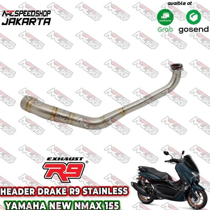 Header Knalpot R9 Drake YAMAHA NEW NMAX 155 NMAX NEW TURBO Leher Knalpot R9