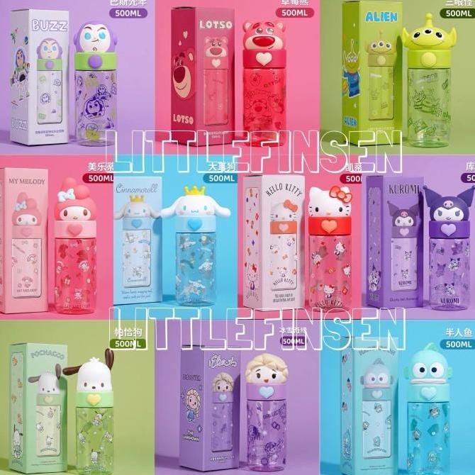 Botol minum sanrio original/botol teguk 500 ml sanrio original tritan