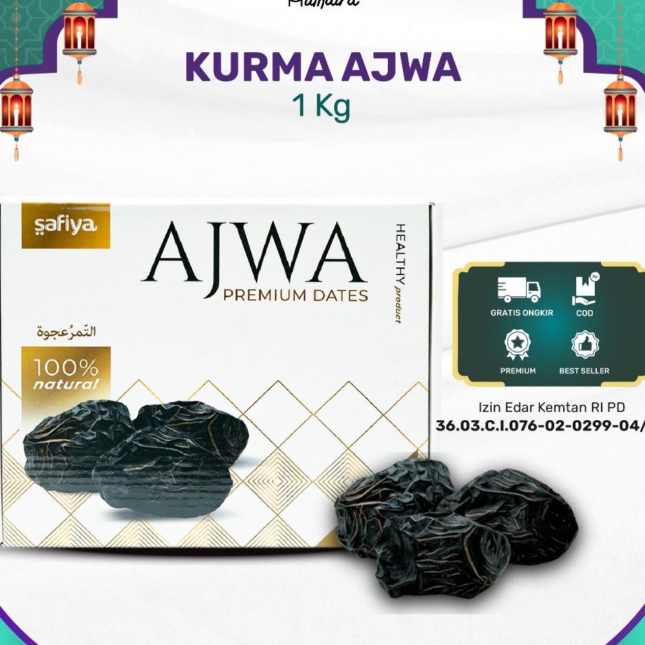 Kurma Ajwa 1 Kg Safiya Kurma Nabi Madinah