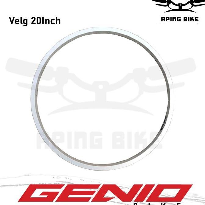 Velg Alloy Genio 20 36H Chrome Rims Sepeda Pelek Aloy Sepeda
