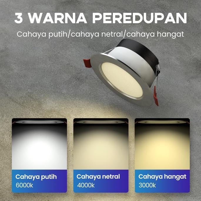NANSO- HAN RIVER 5W Lampu Downlight 3 Warna Lampu Downlight Plafon