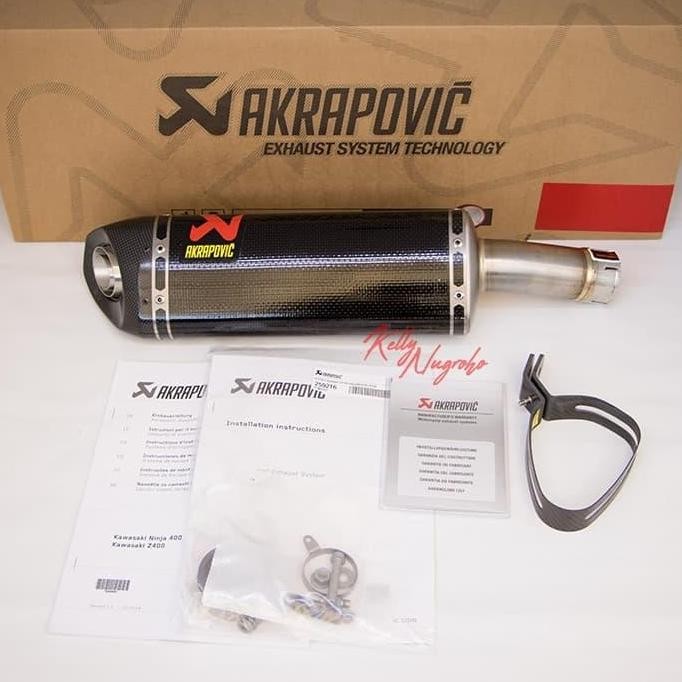 Promo Knalpot Akrapovic Kawasaki Ninja 250 Ninja 400 Fi 2018 Slip On Ori COD
