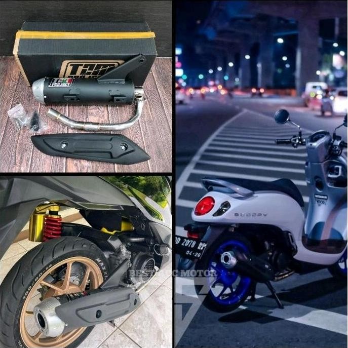 Promo KNALPOT TZM PROJECT BEAT DELUXE GENIO SCOOPY NEW RING 12 KNALPOT STD NON SS PRO TZM PROJECT SC